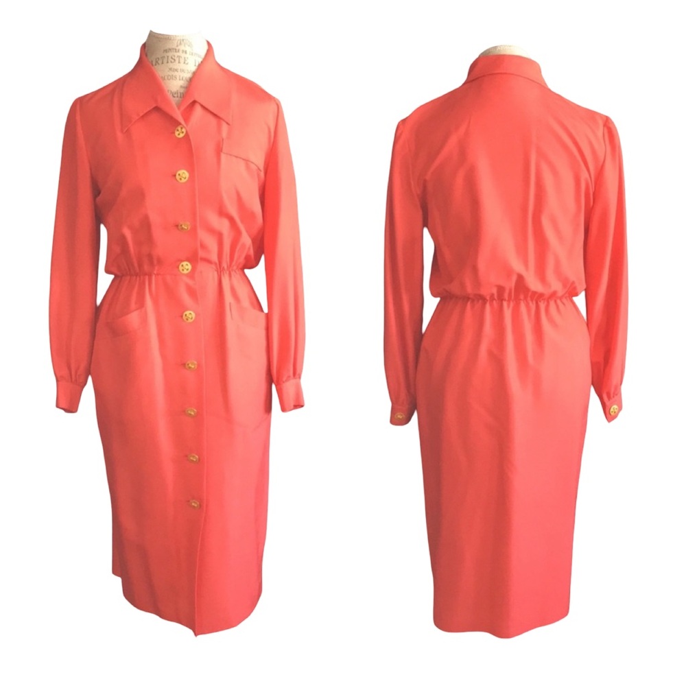 VINTAGE SILK STATEMENT DRESS - Picture 3 of 9